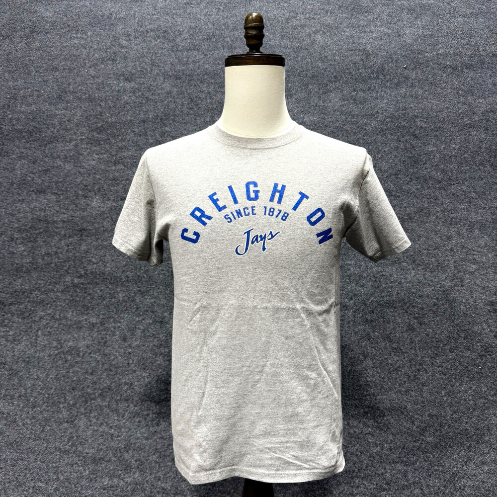 OVB Mens Gray Creighton Jays Graphic T-Shirt Crew Neck Short Sleeve Size P